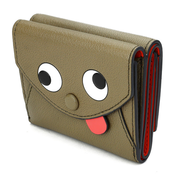 Anya Hindmarch Trifold Wallet Zanny Olive Green - Picture 4 of 9